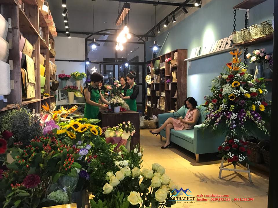 thiết kế cửa hàng hoa tươi