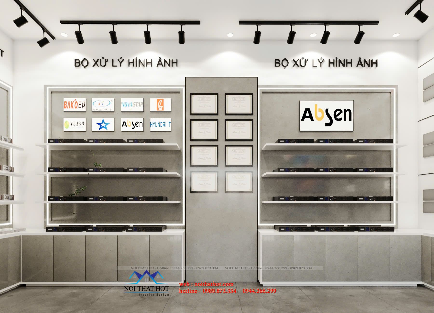 Giá kệ trưng bày đồ điện tử