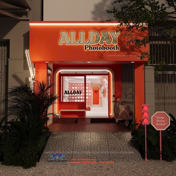 thiết kế mặt tiền photobooth
