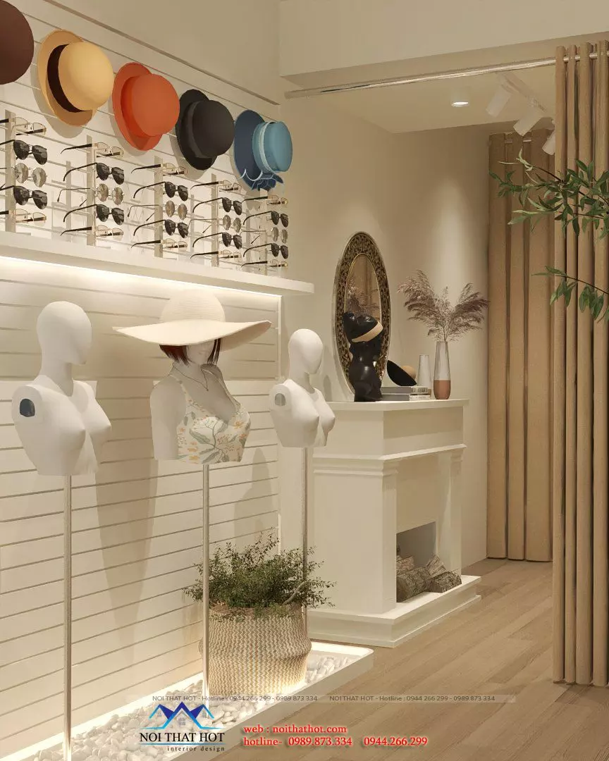 Nôị thất được thiết kế và bài trí thông minh nên có công năng cao nội thất shop phụ kiện thời trang