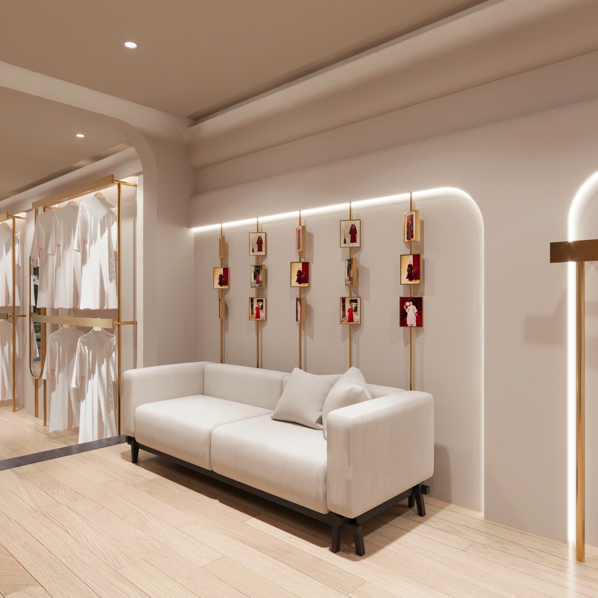 thiết kế shop áo dài đẹp tại hà nội