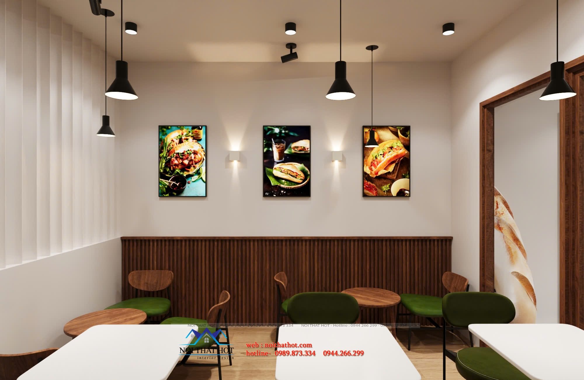 Trang trí quán bánh mì