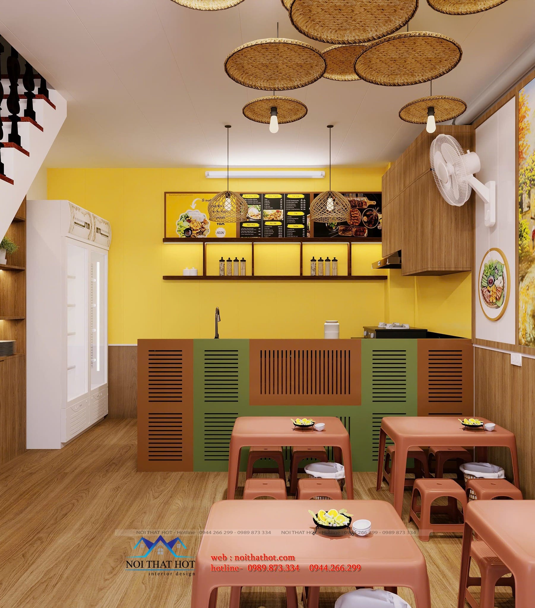 thiết kế quán bún đậu