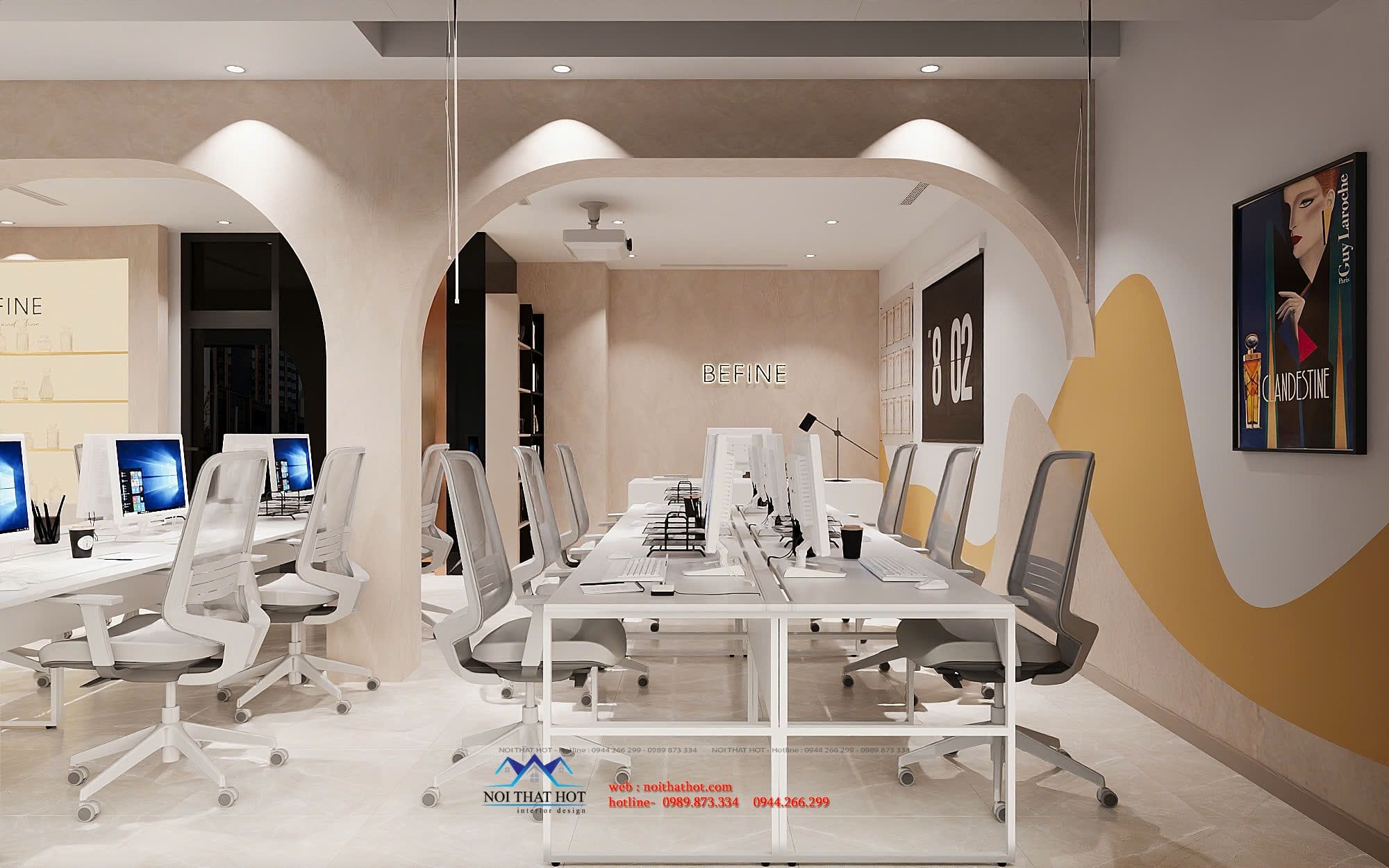 trang trí văn phòng làm việc