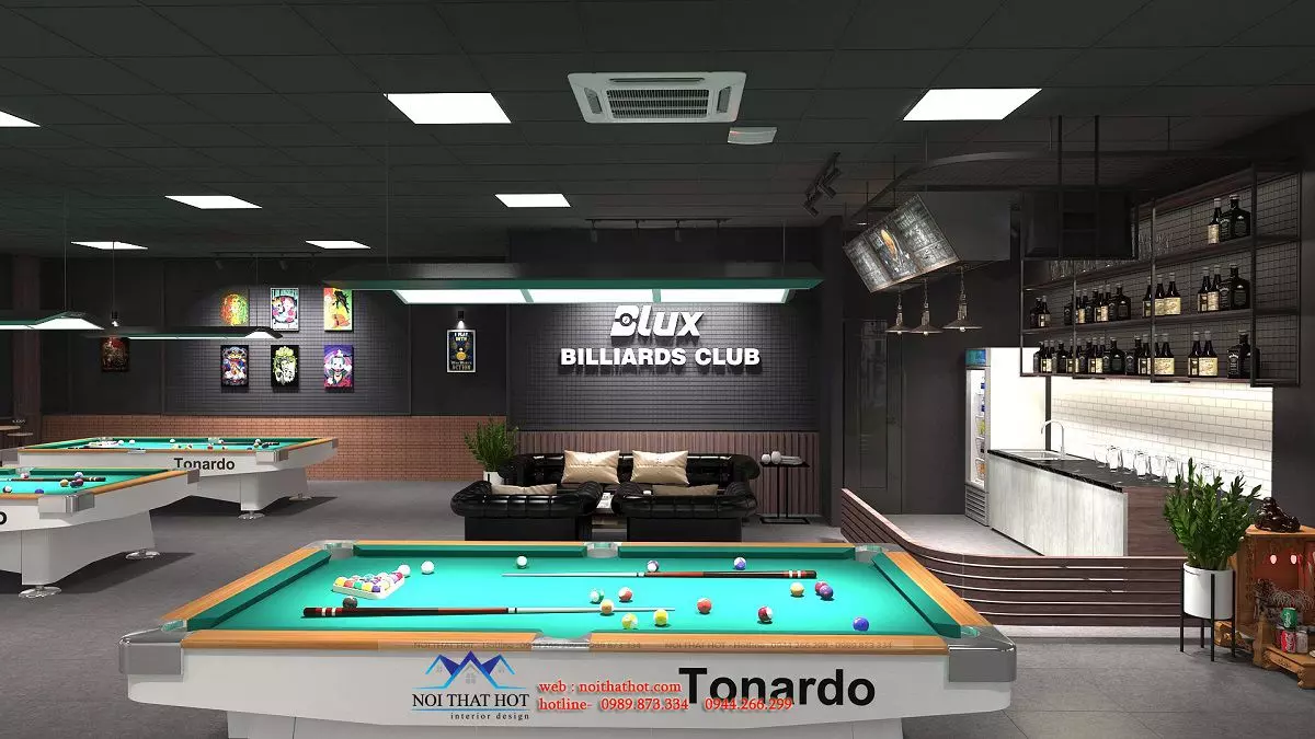 thiết kế câu lạc bộ billiards