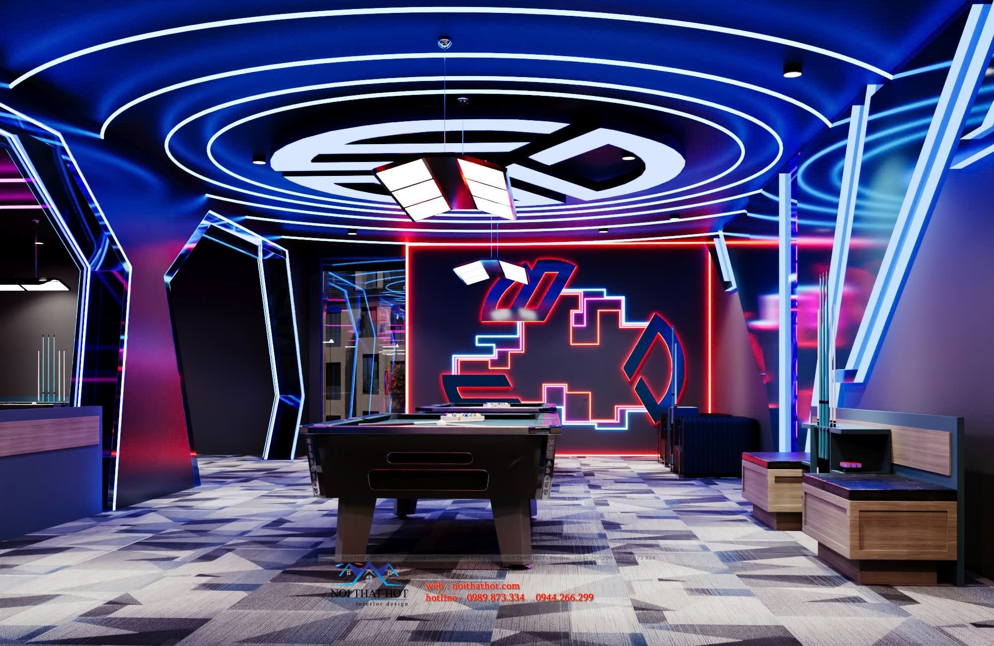 thạch cao và đèn trang trí