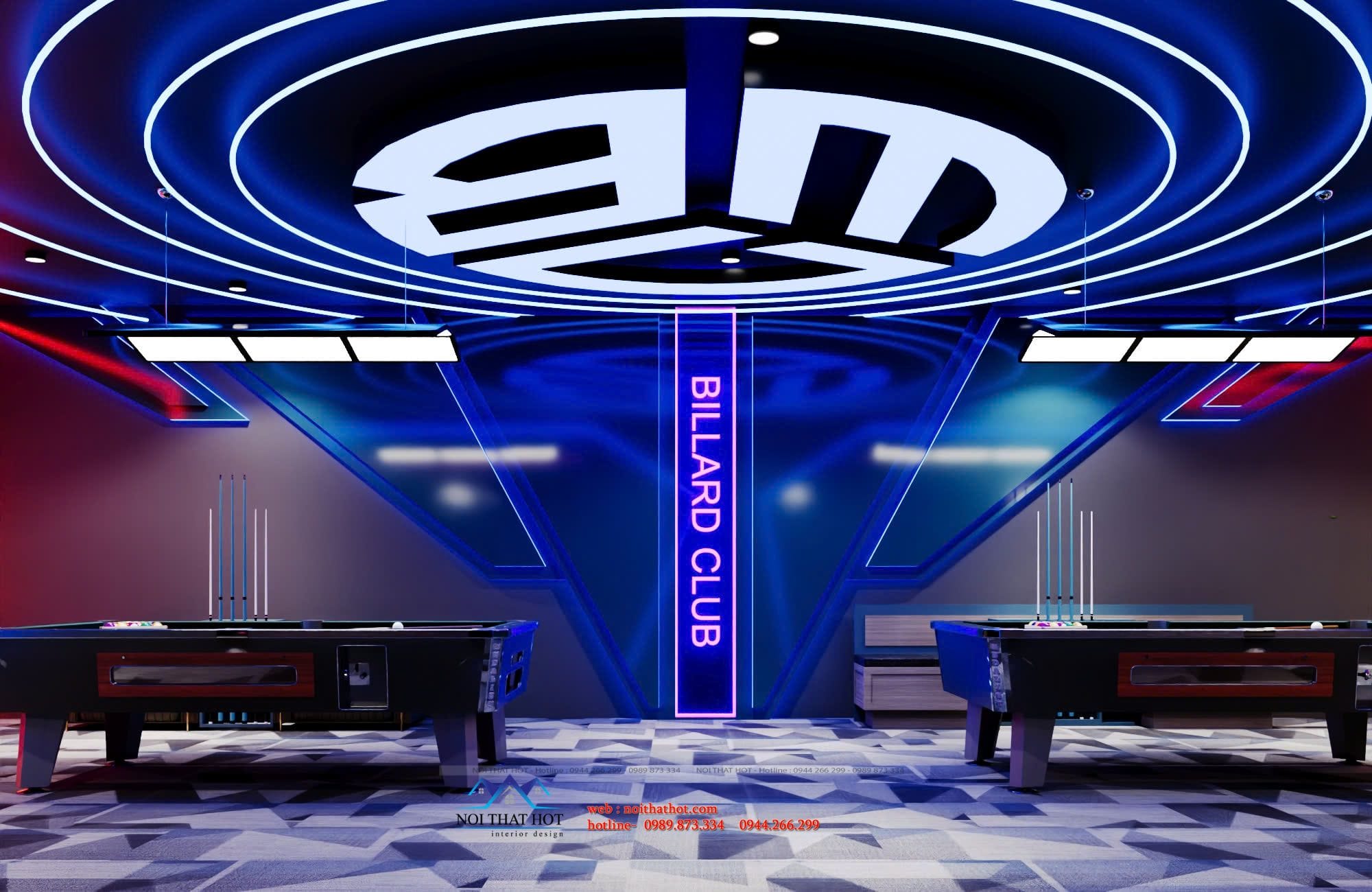 Mẫu thiết kế quán bida lớn nhất Thái Nguyên