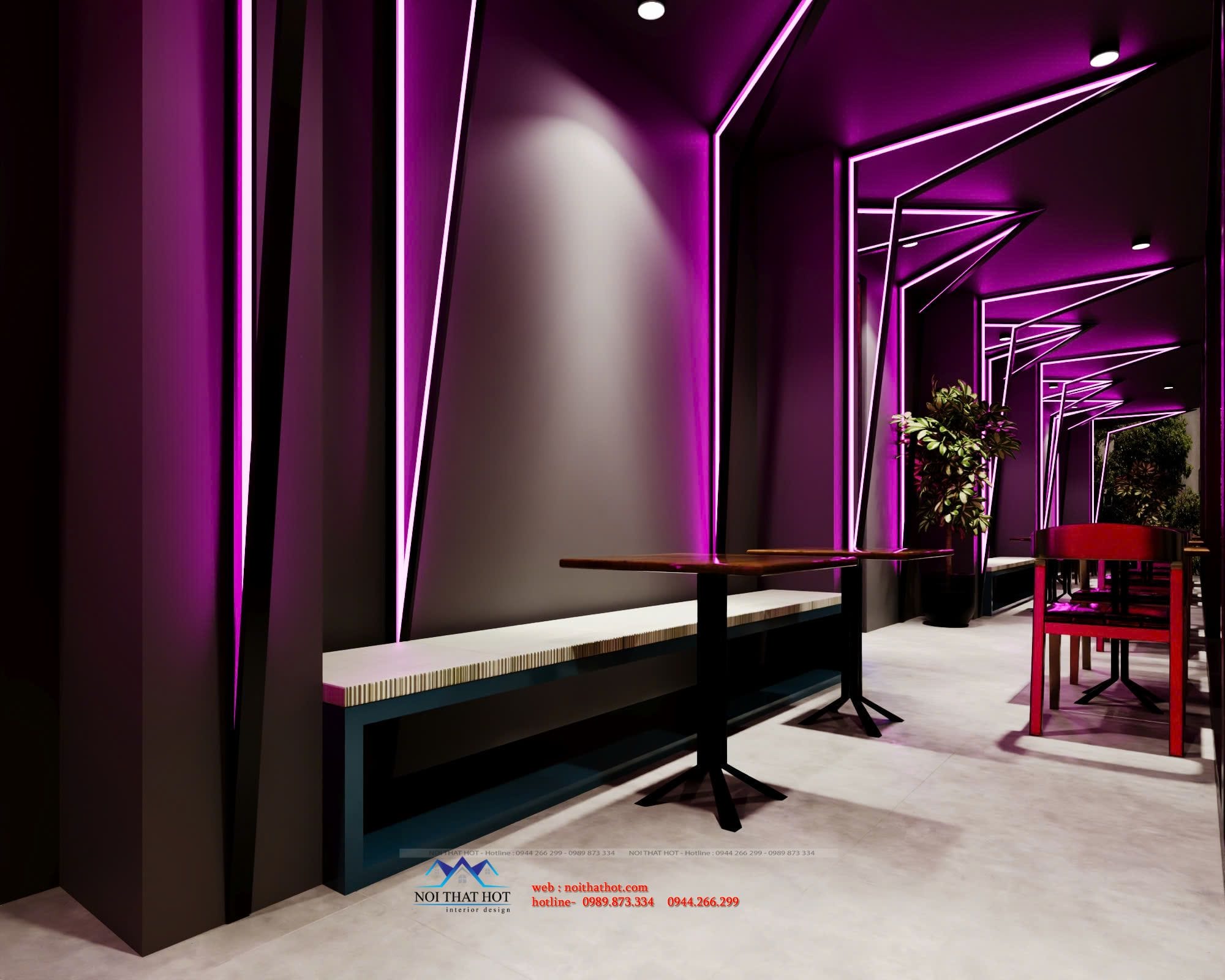 thiết kế khu cafe quán bida