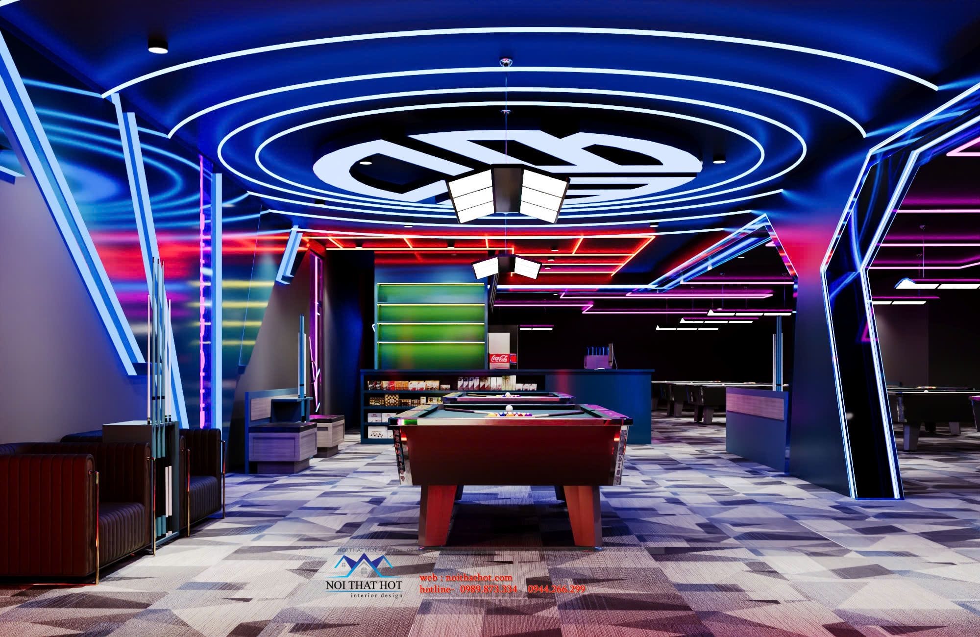 thiết kế quán bida đẹp