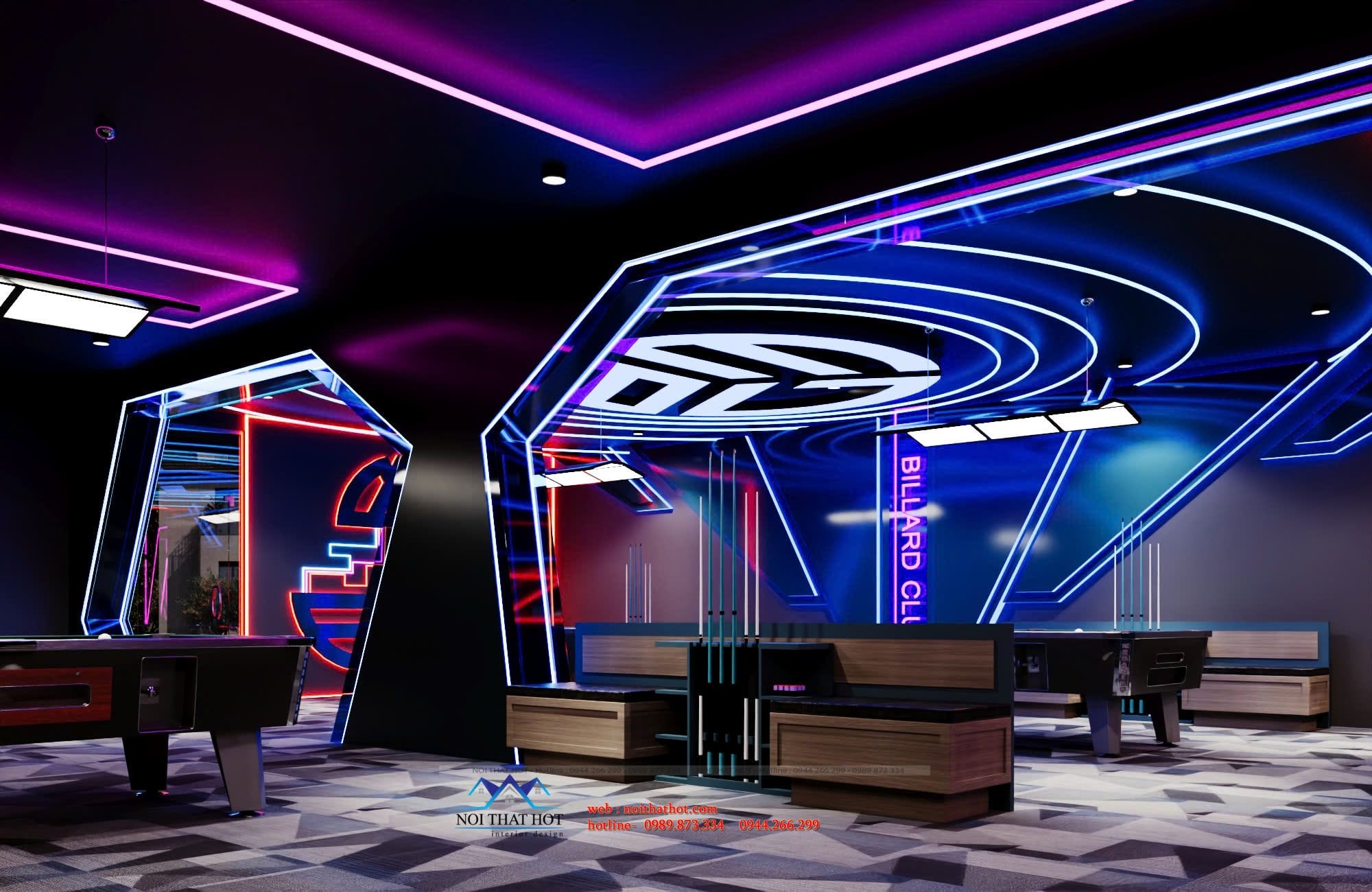 thiết kế quán bida đẹp tại thái nguyên