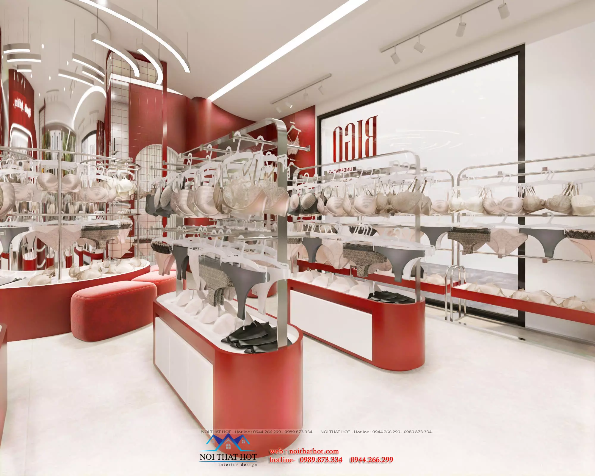 thiết kế nội thất shop đồ lót