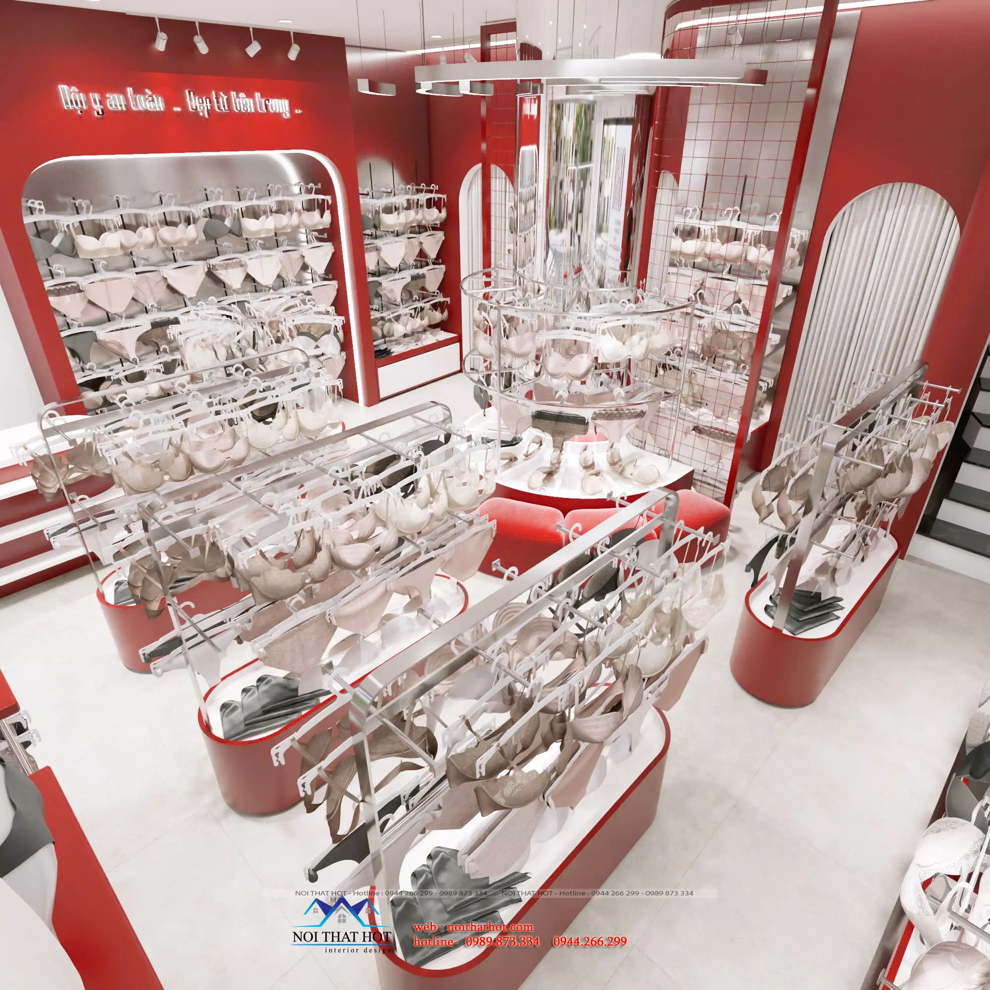 thiết kế nội thất shop đồ lót