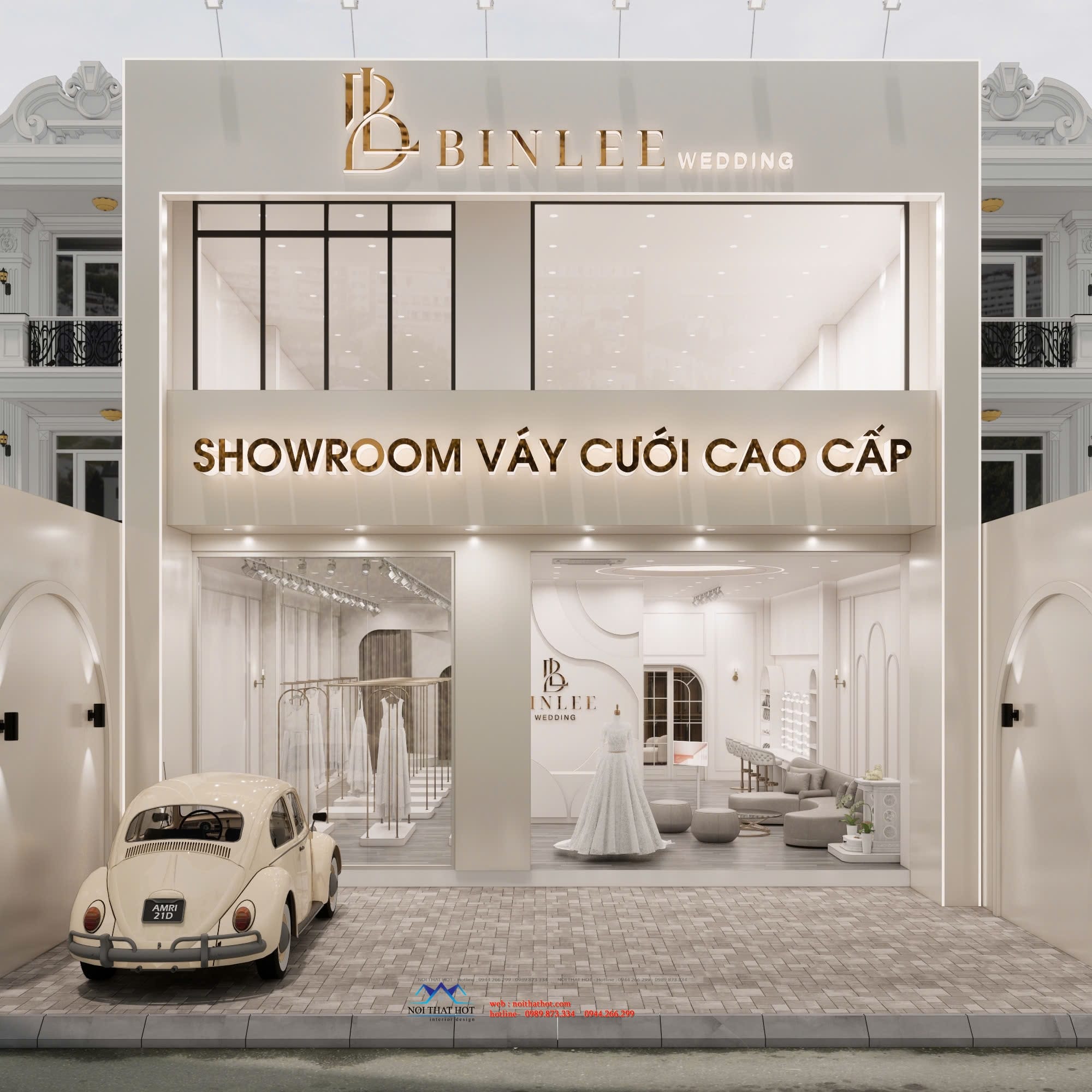 Mặt tiền showroom áo cưới