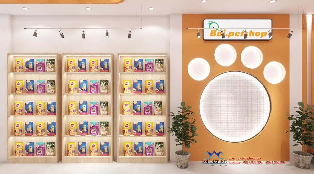 vách logo cửa hàng