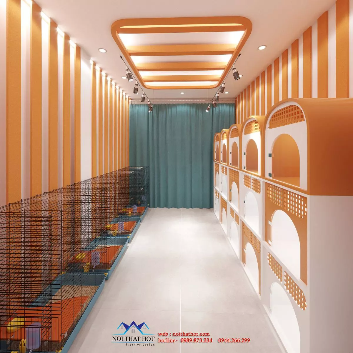 thiết kế cửa hàng spa cho thú cưng
