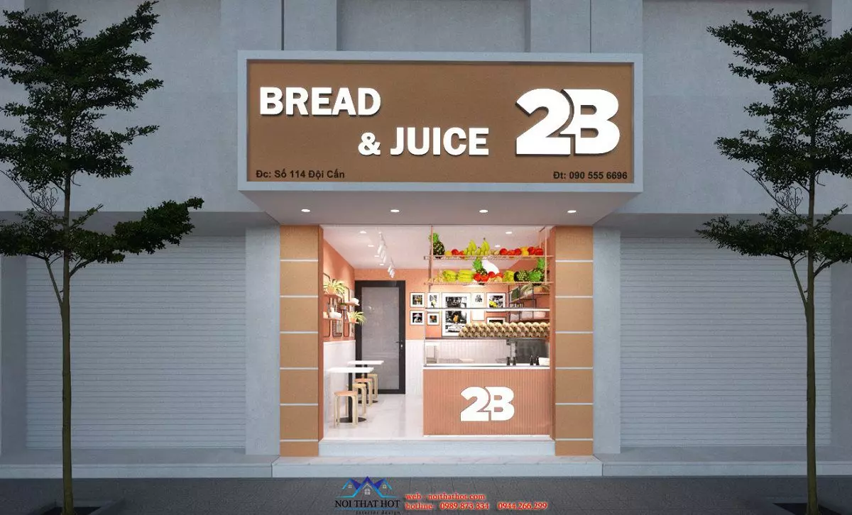 thiết kế cửa hàng bánh mì