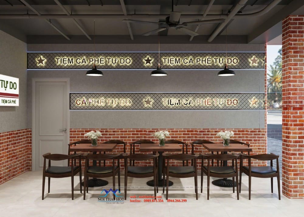 trang trí tiệm cà phê