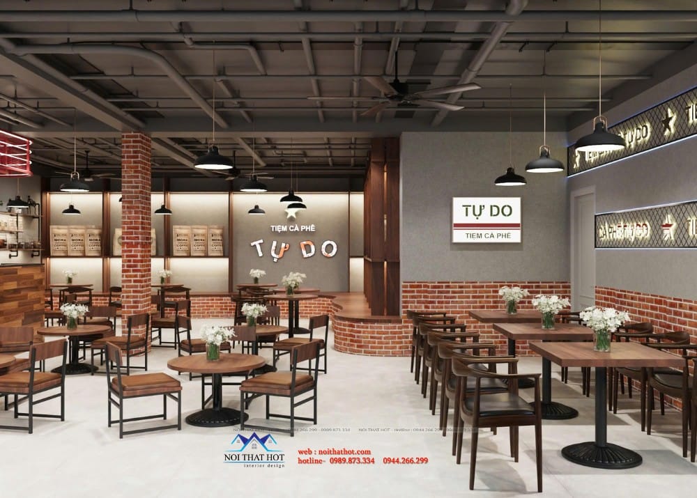 thiết kế tiệm cà phê đẹp
