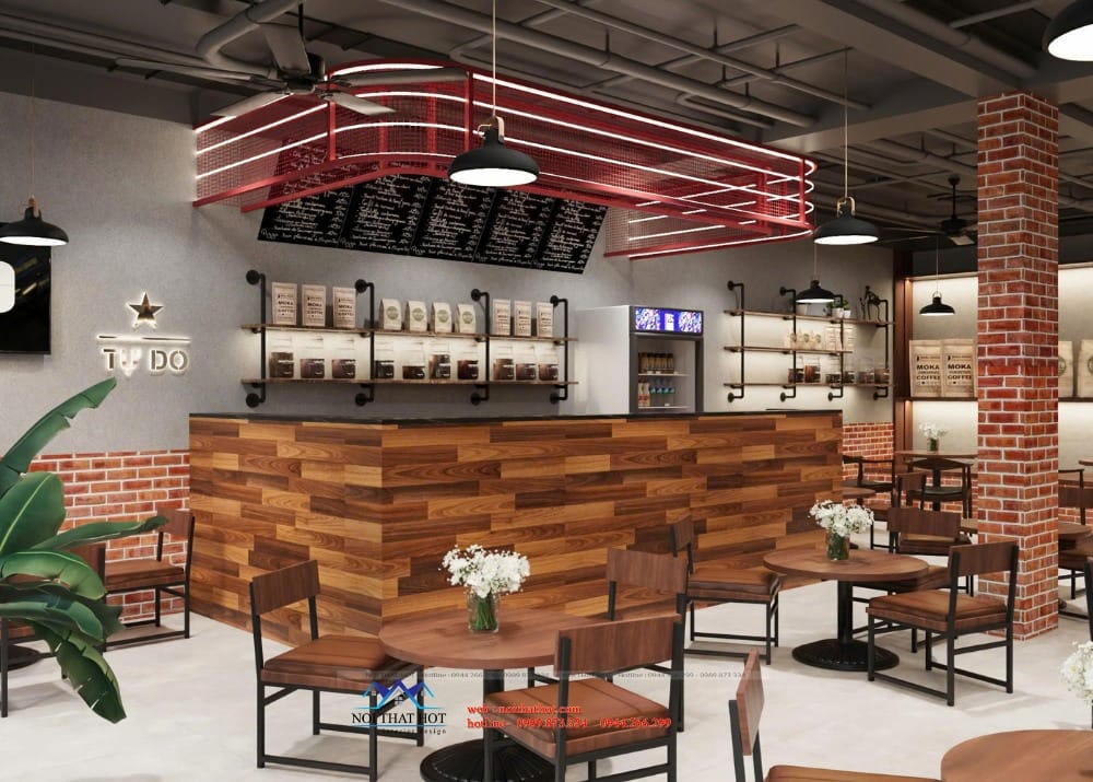 quầy pha chế quán cà phê