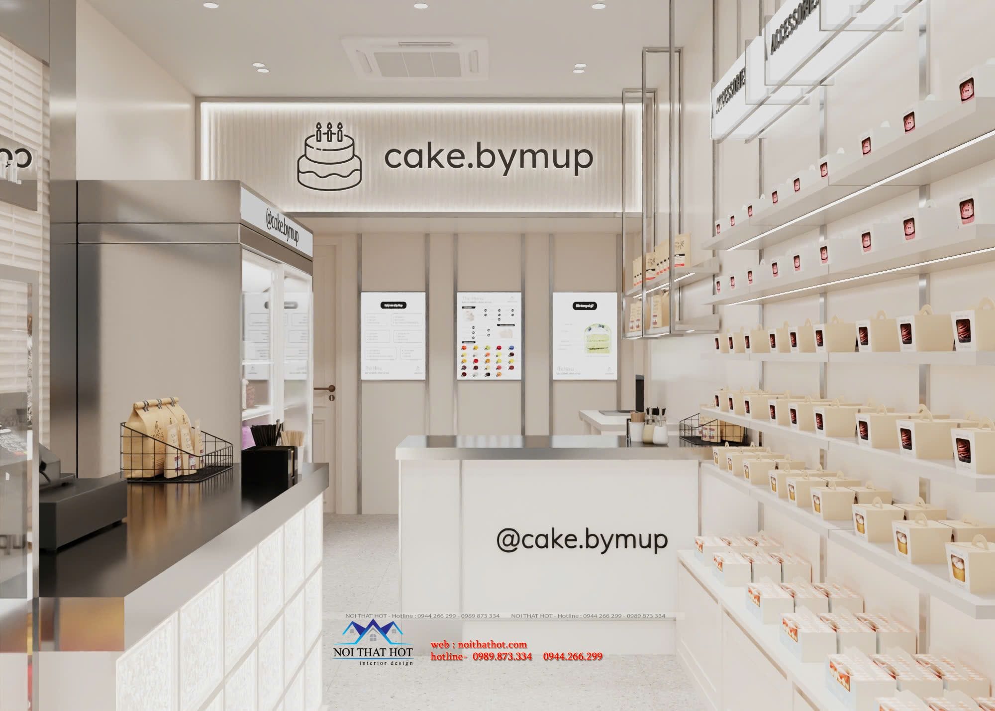 thiết kế cửa hàng bánh ngọt