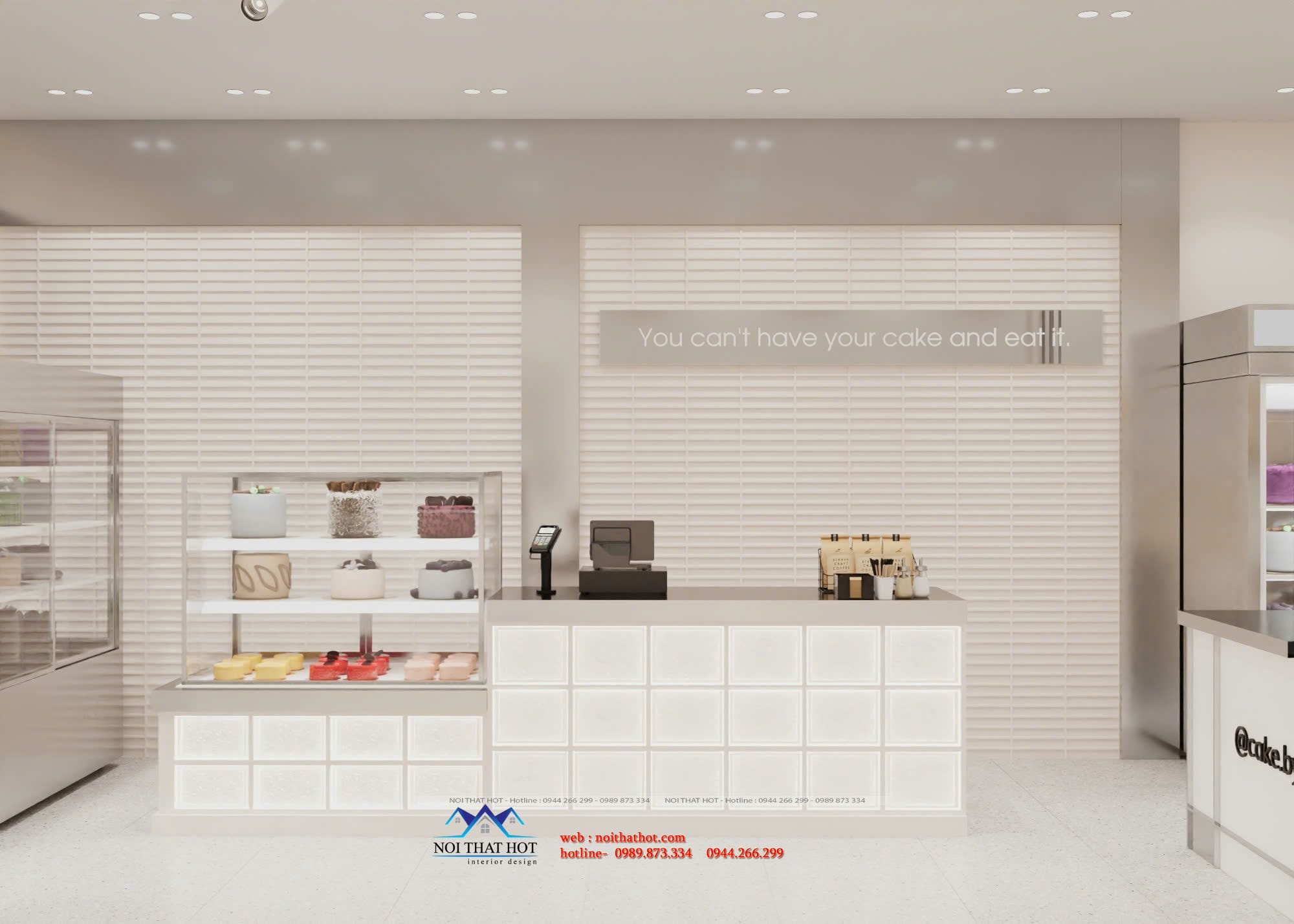 quầy thu ngân tiệm bánh