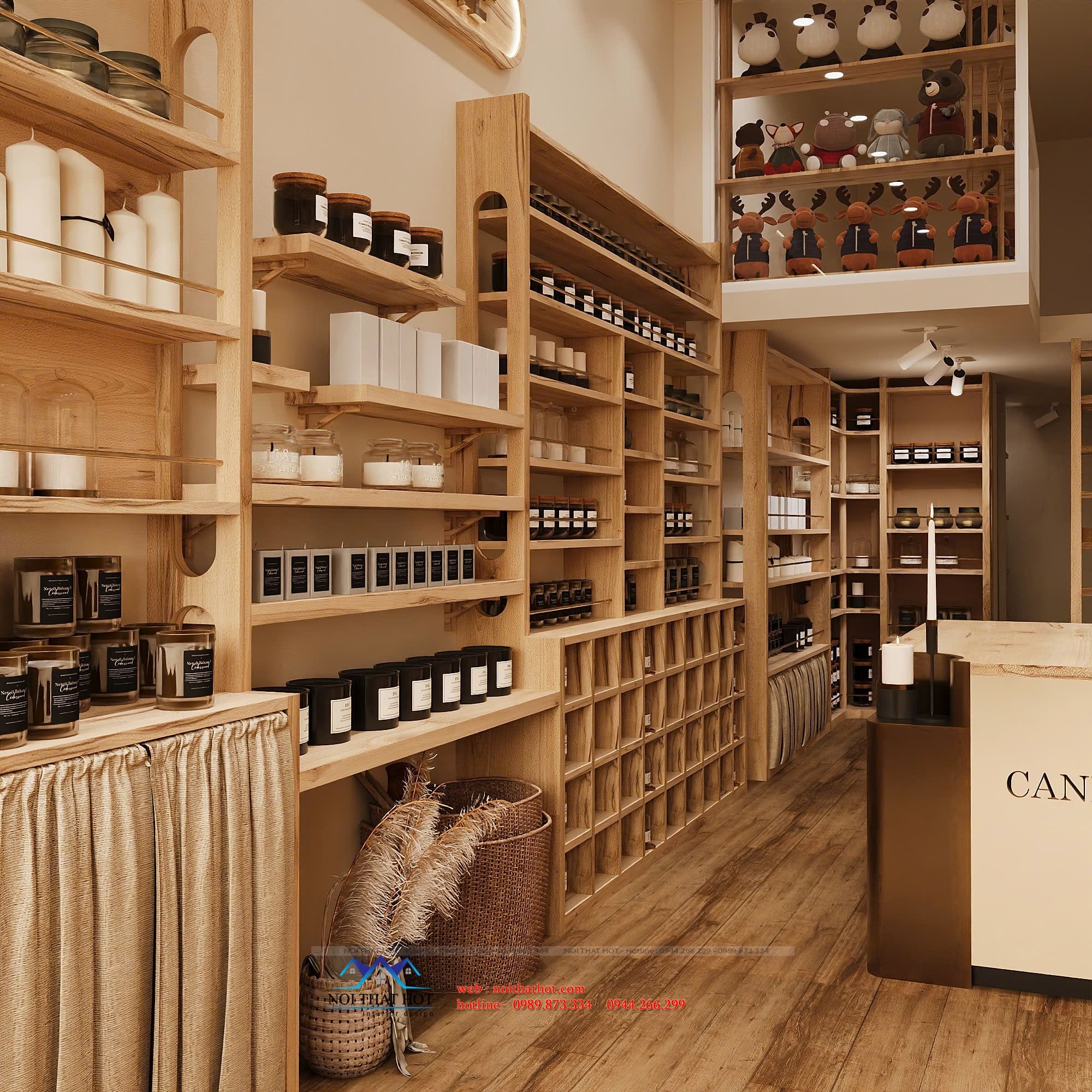 mẫu shop nến đẹp
