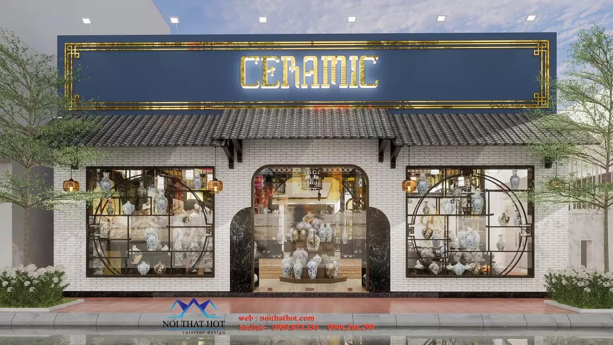 83 Thiết kế showroom gốm sứ Ceramic 200m2 – KCN Bát Tràng mới nhất