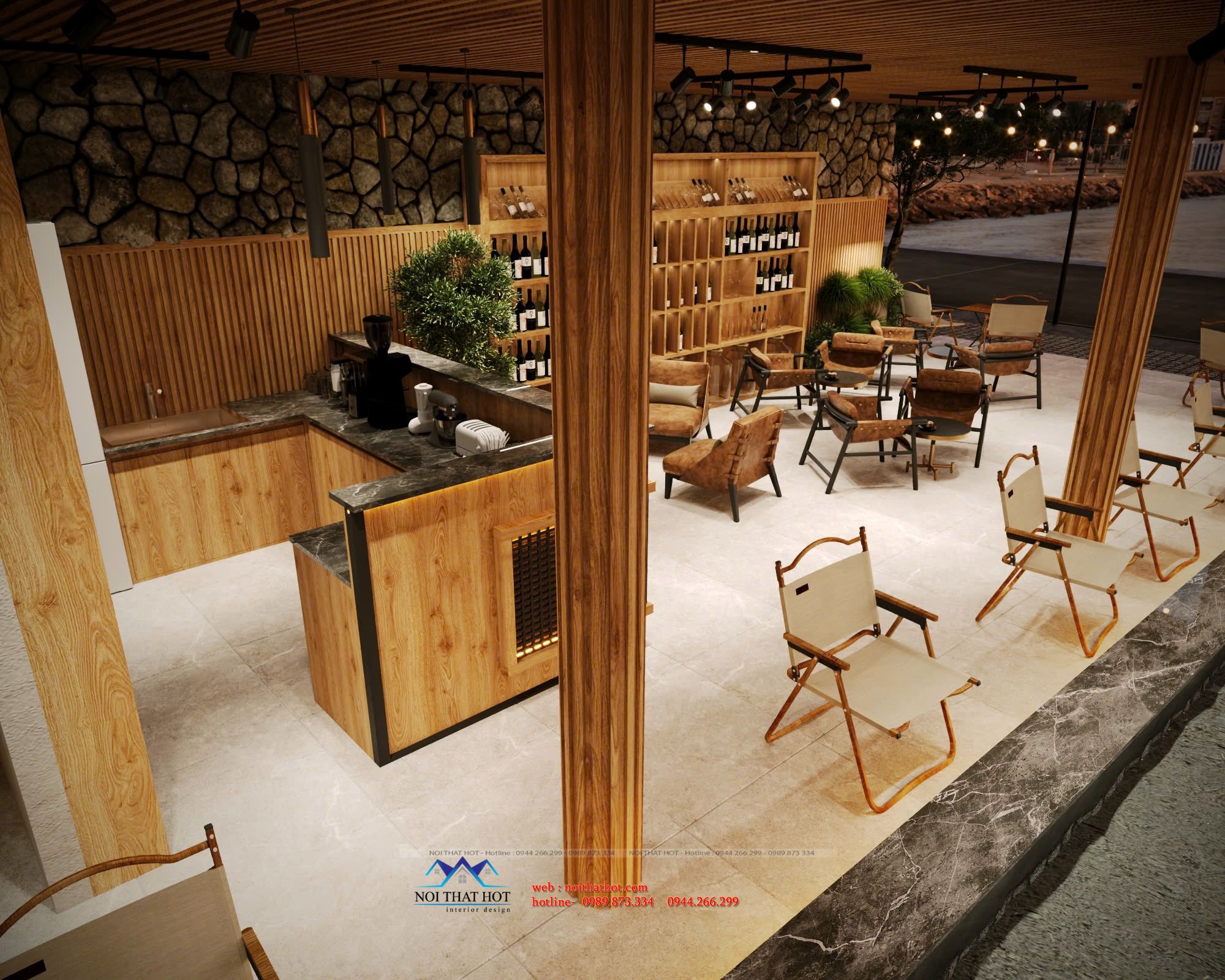 quầy pha chế cafe