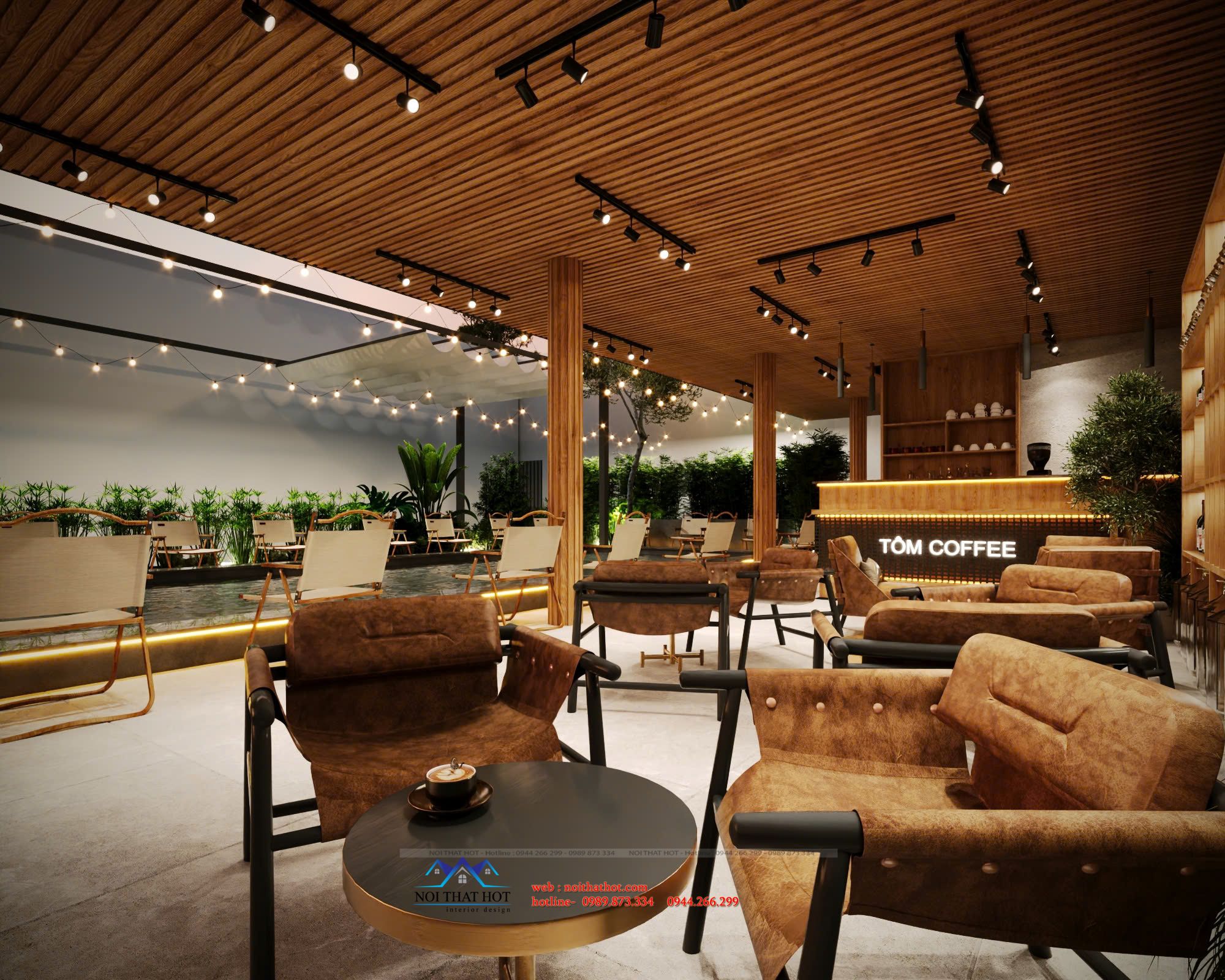 thiết kế nội thất cafe