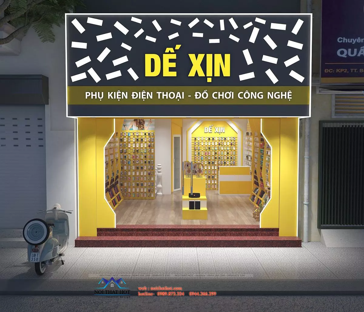 83 Thiết kế shop phụ kiện điện thoại Dế Xịn 30m2 – Nam Định mới nhất