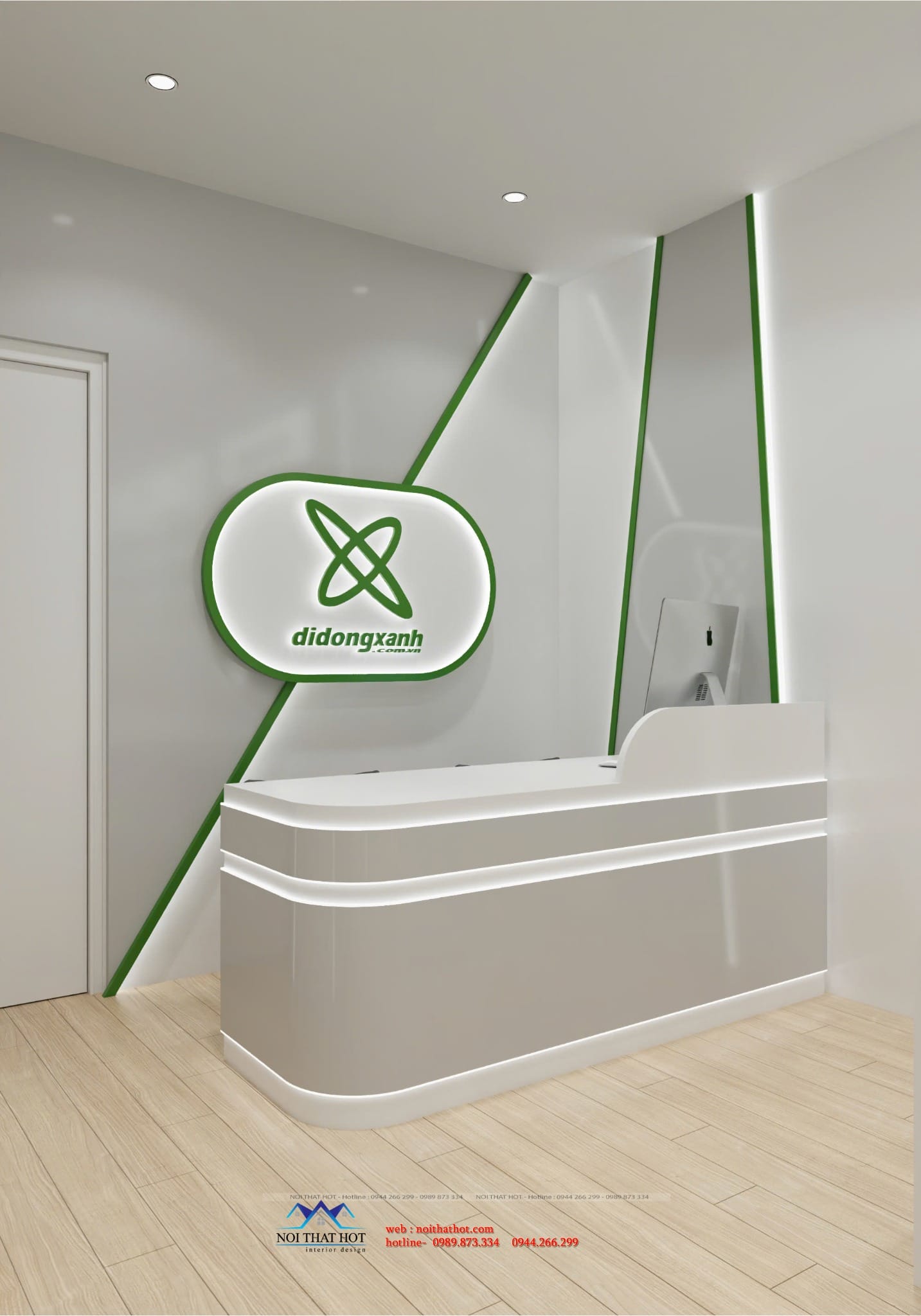 vách logo shop điện thoại