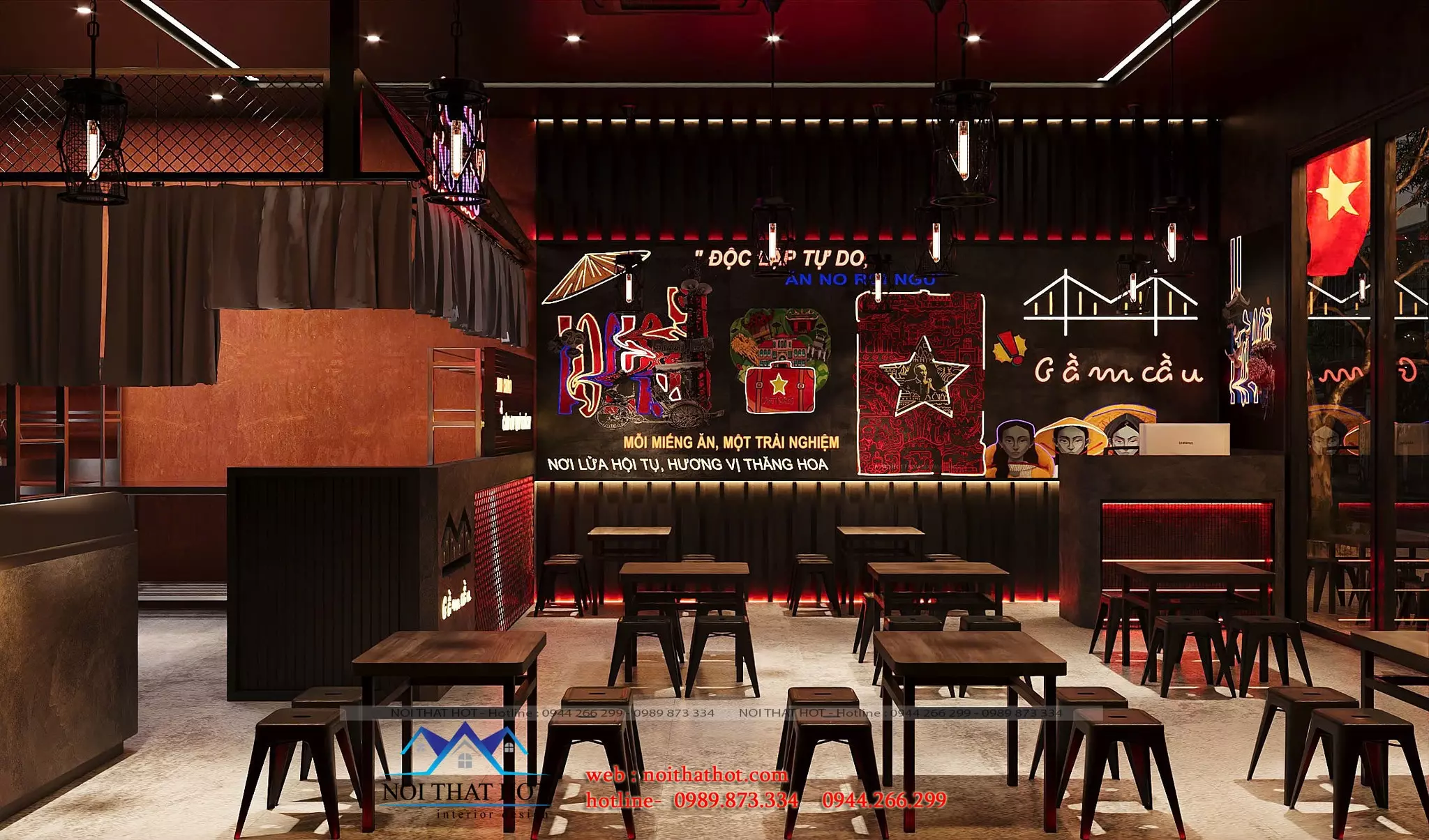 thiết kế quán ăn đẹp