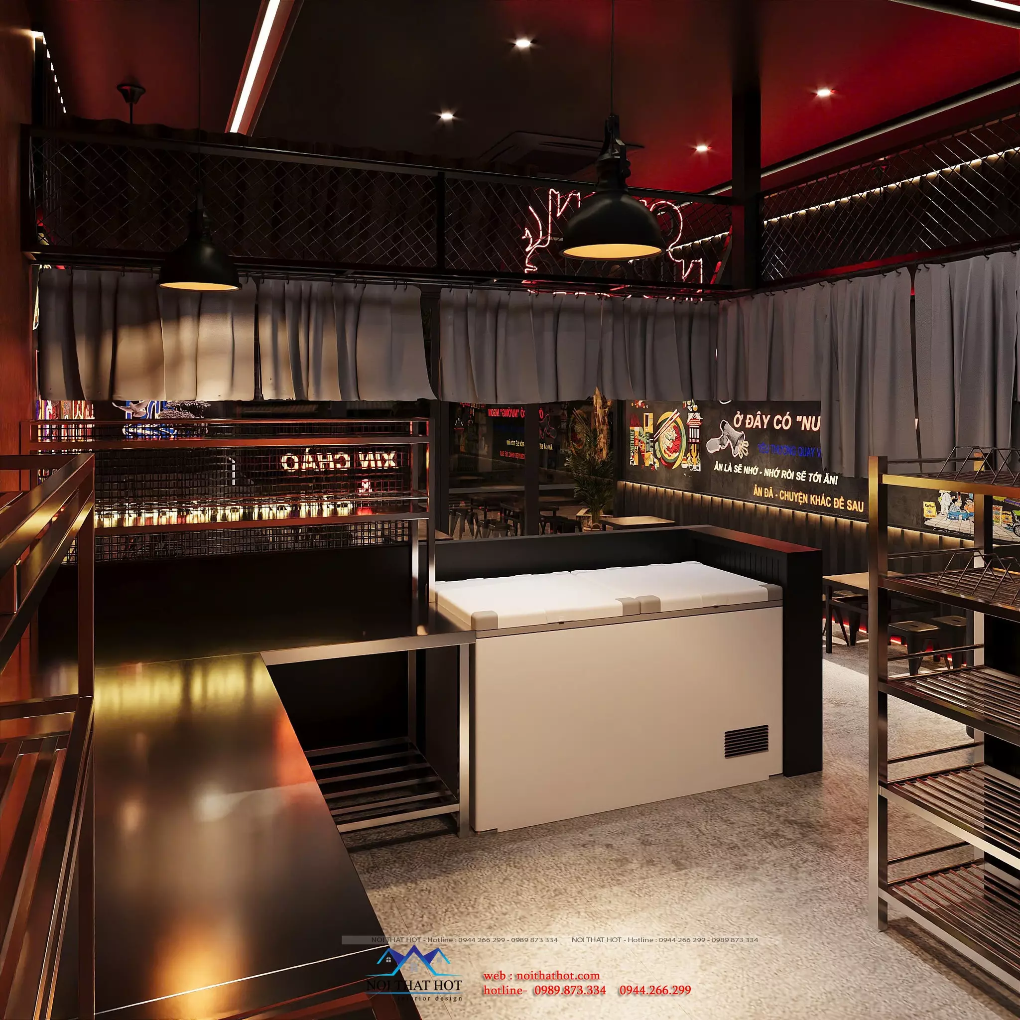 Khu bếp buổi tối