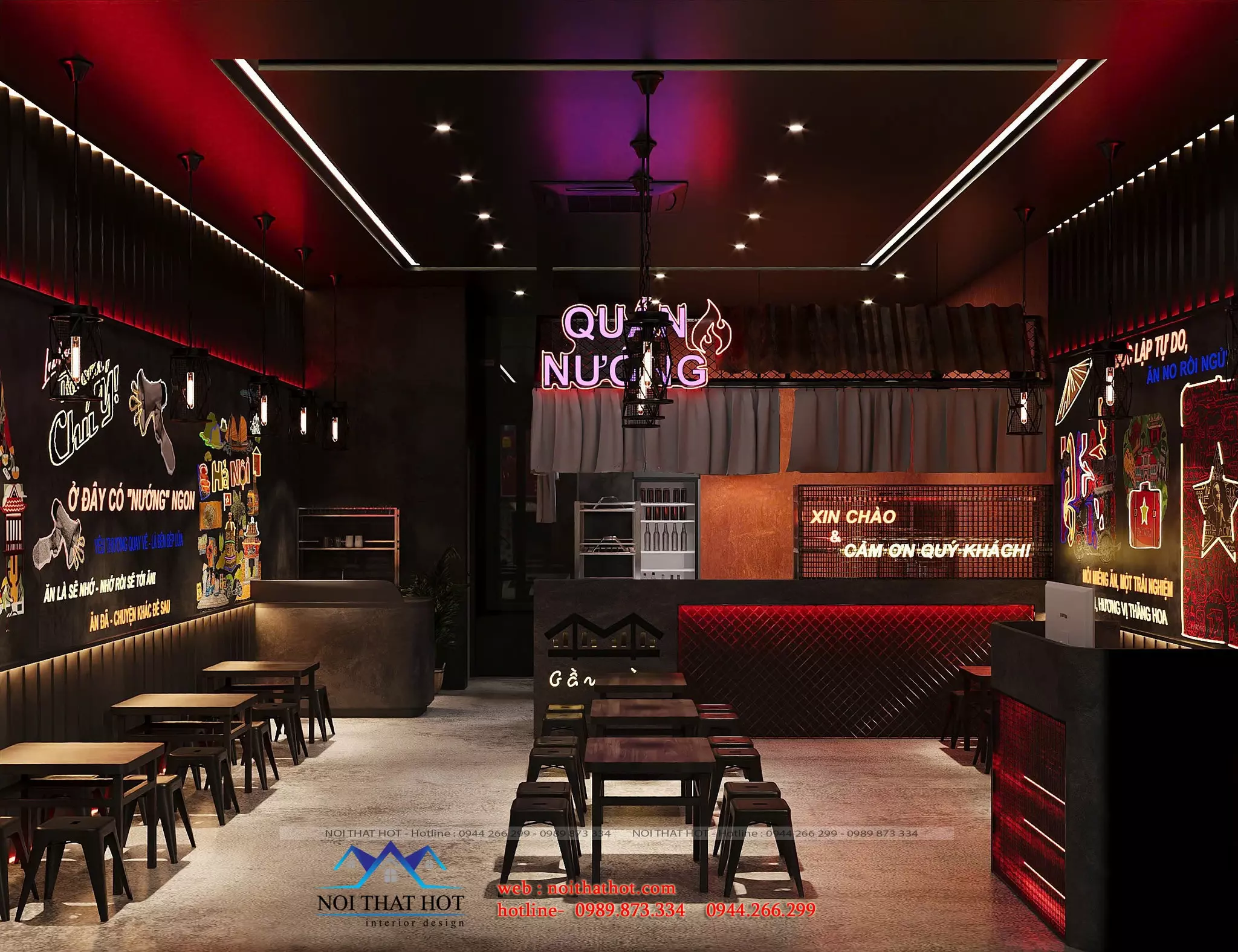 thiết kế quán ăn tại ecopark