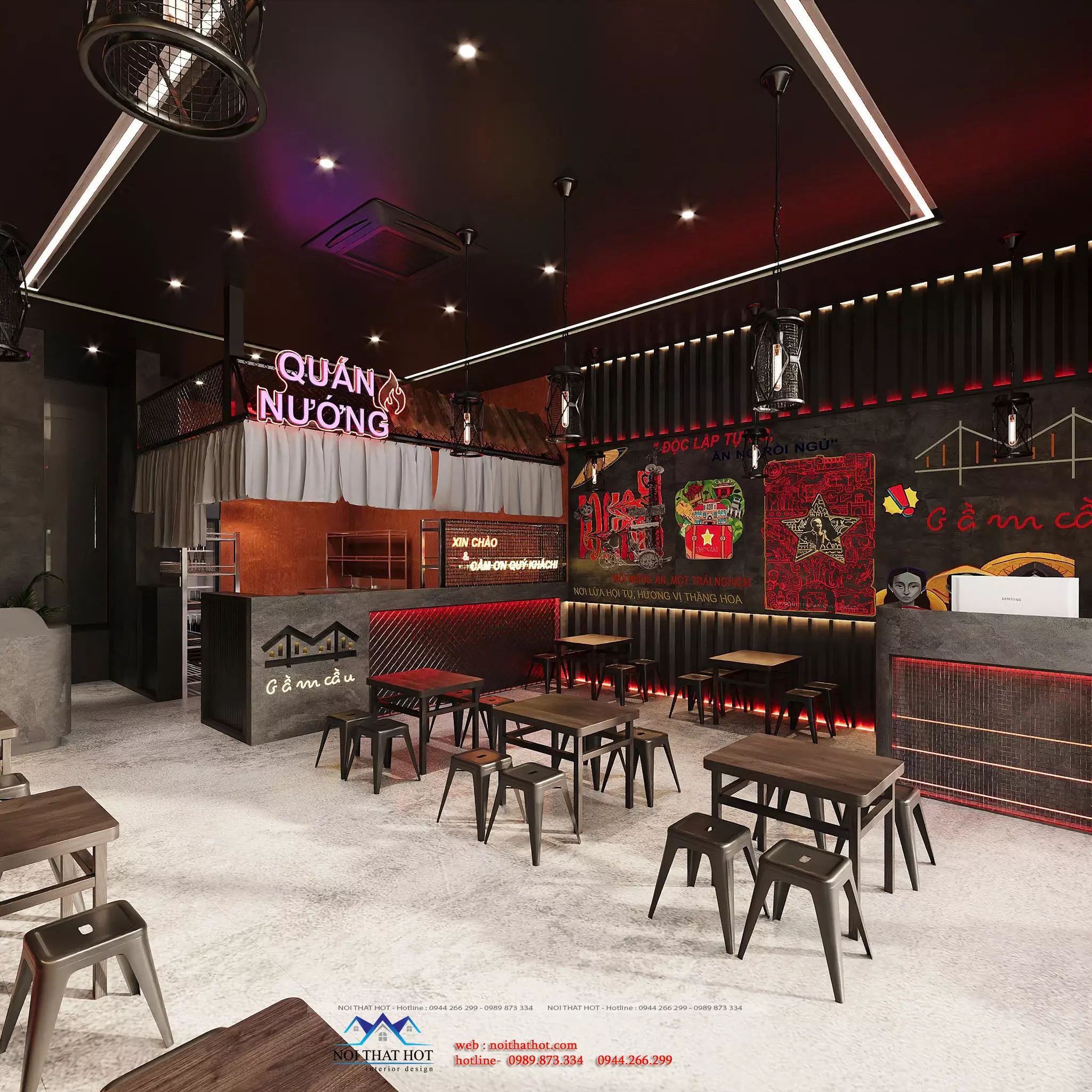 thiết kế nhà hàng nhỏ