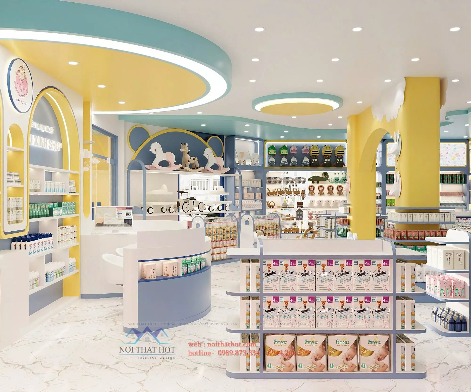 giá kệ shop mẹ và bé