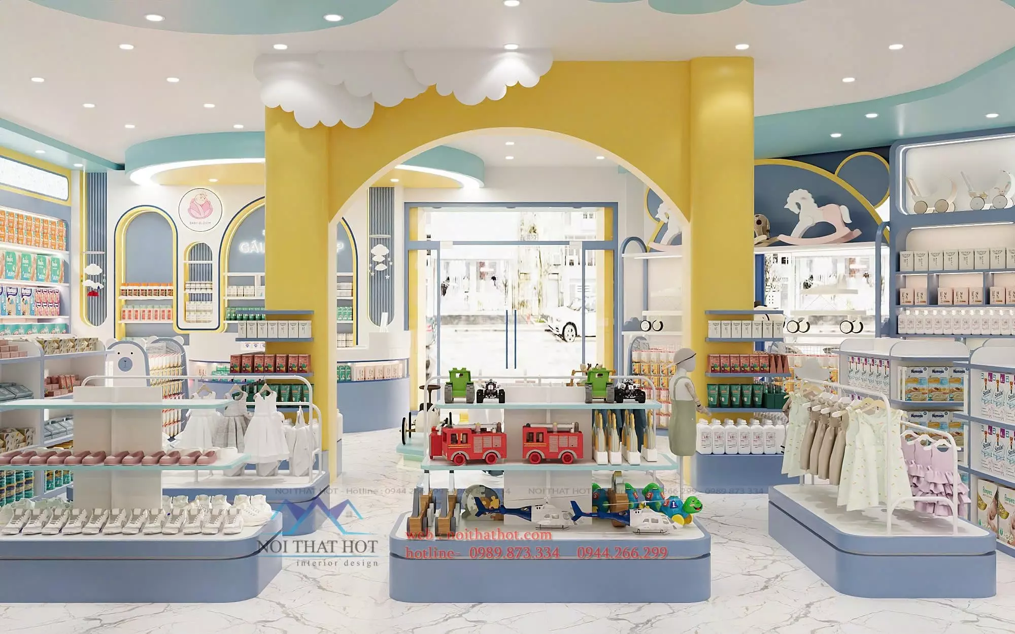 thiết kế shop mẹ và bé đẹp