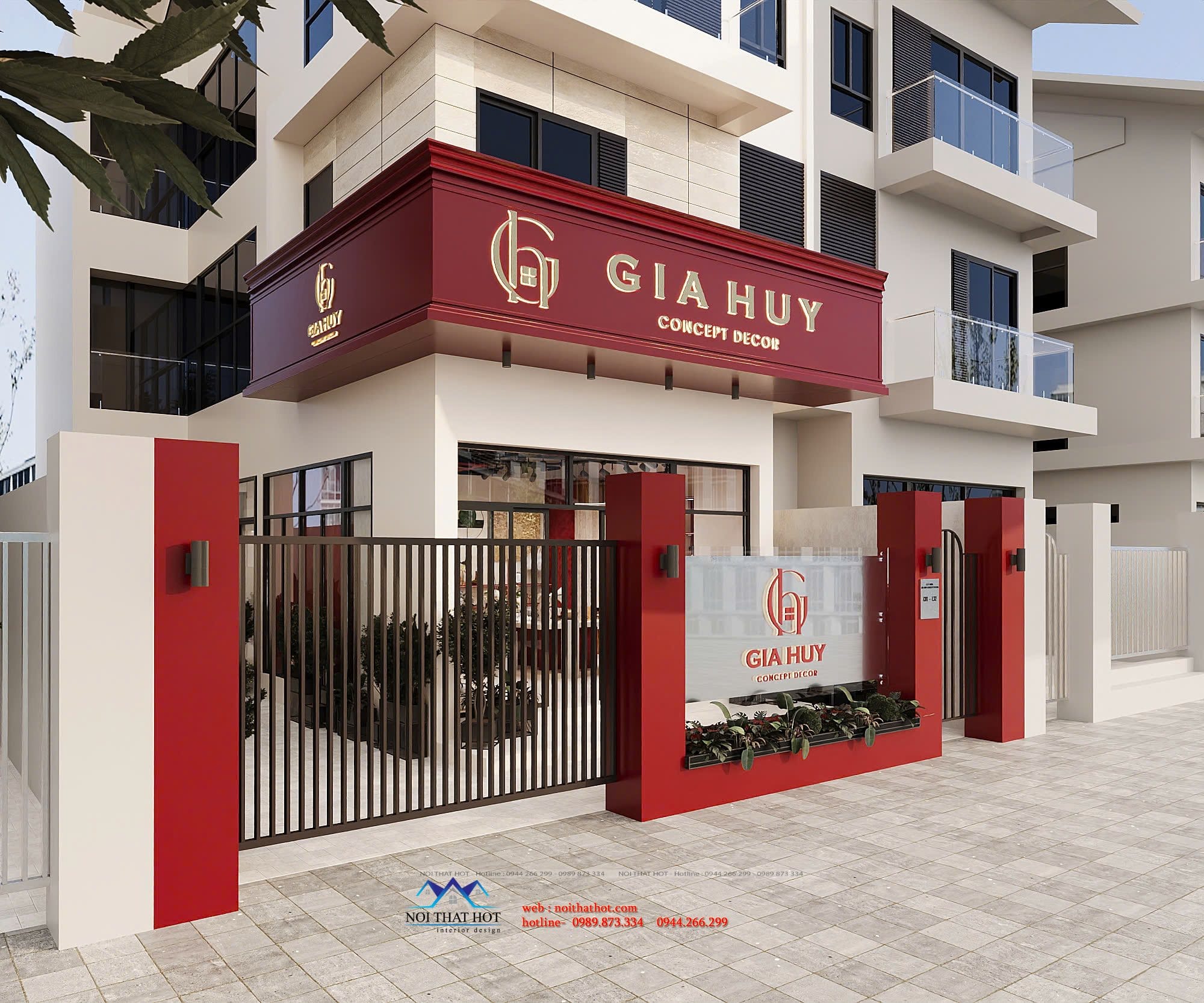 thiết kế mặt tiền shop decor