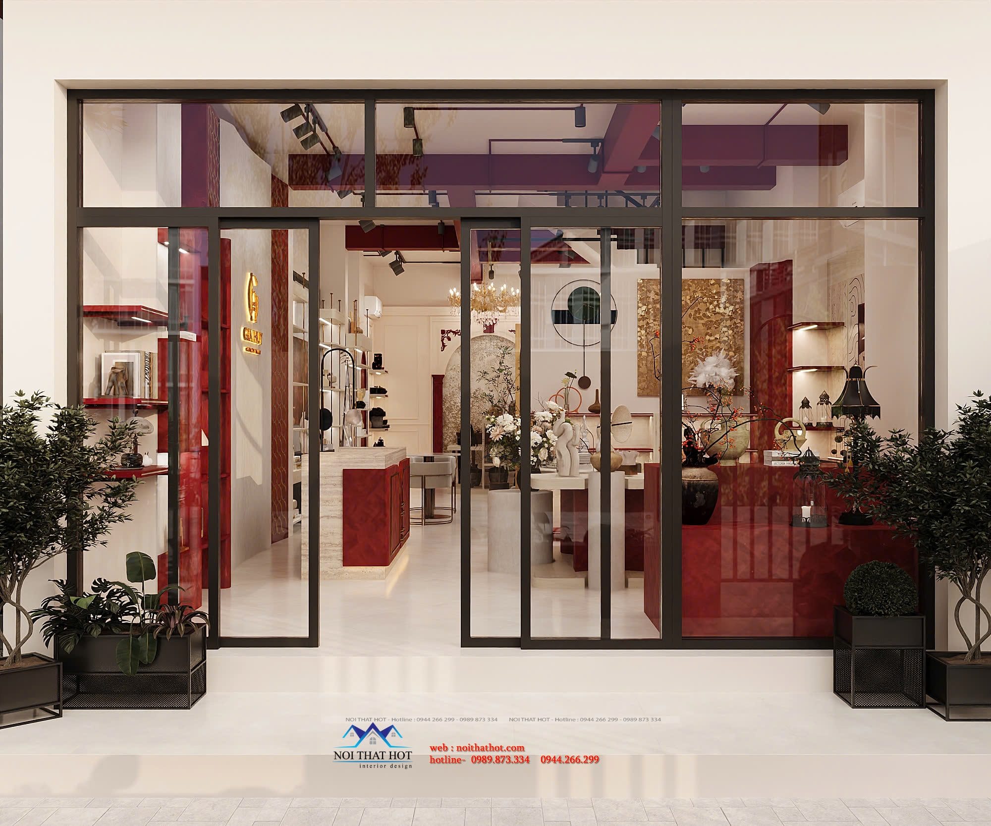 cửa kính cửa hàng