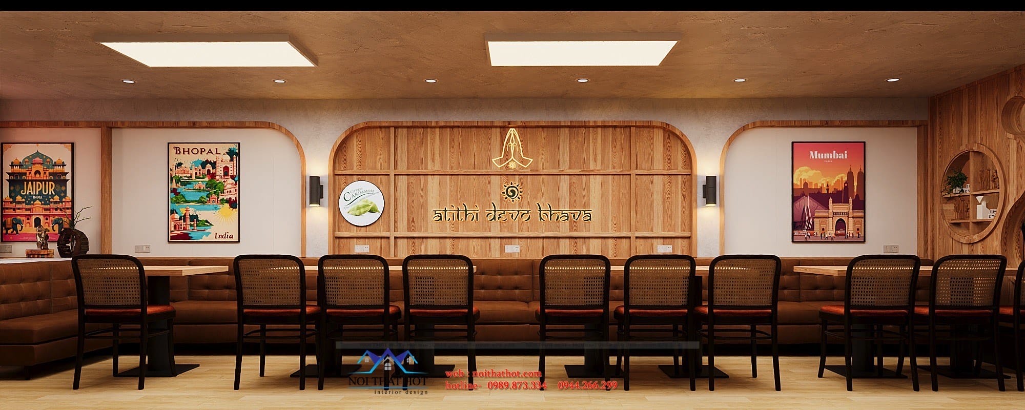 Bài trí không gian quán ăn