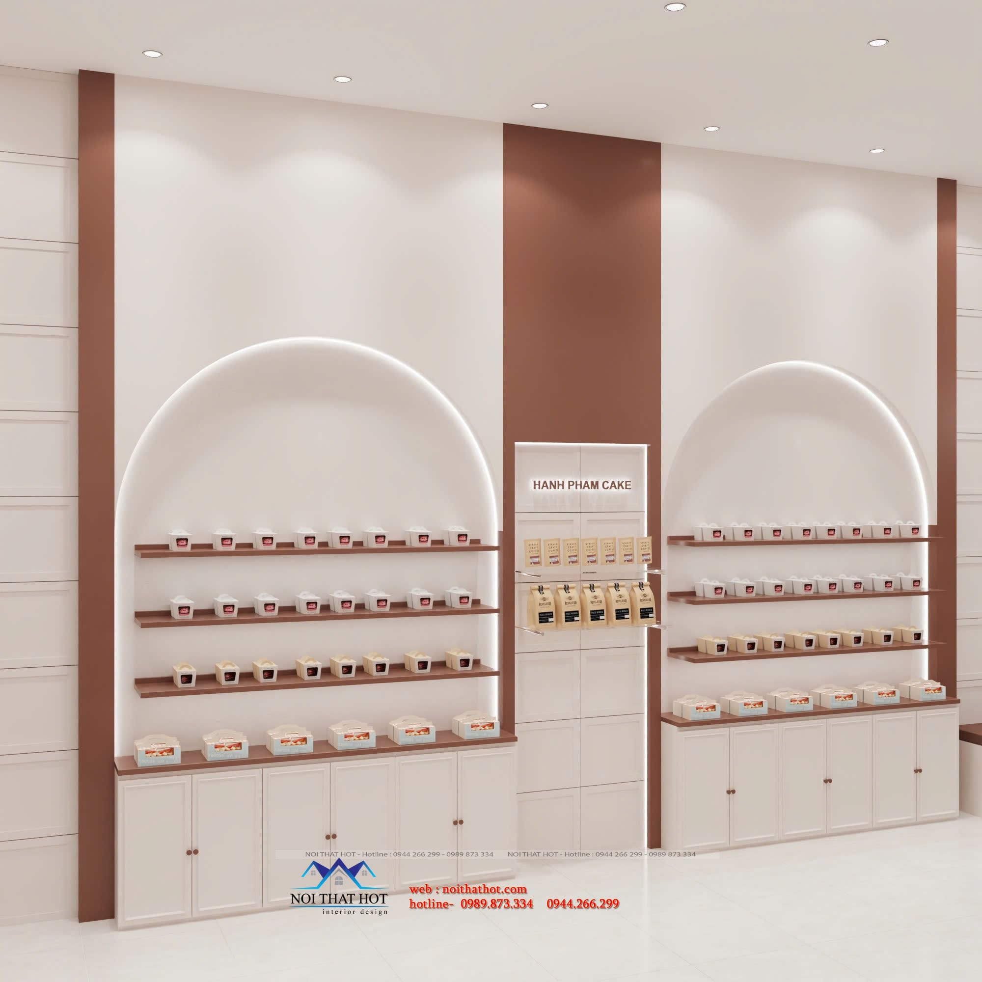 kệ trưng bày cửa hàng bánh