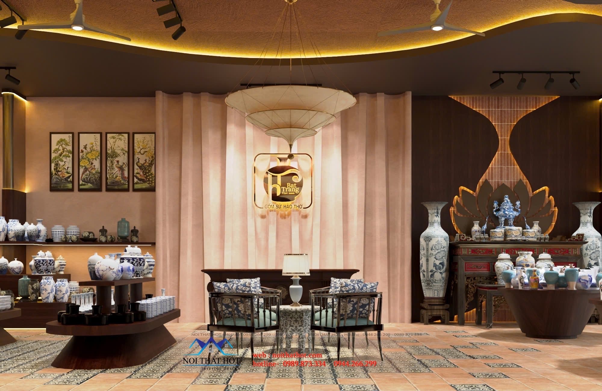 không gian tiếp khách showroom