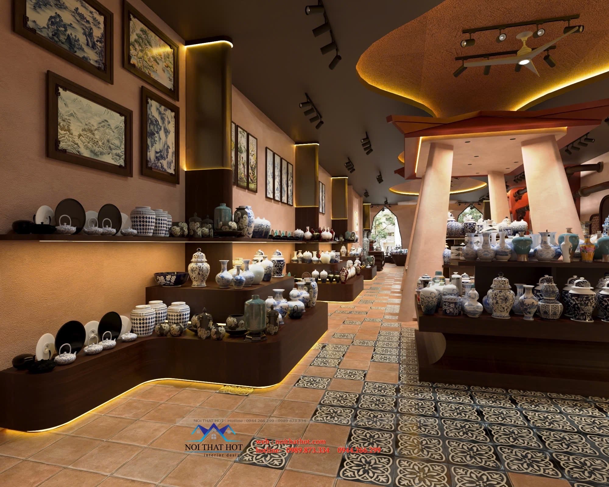 trang trí showroom
