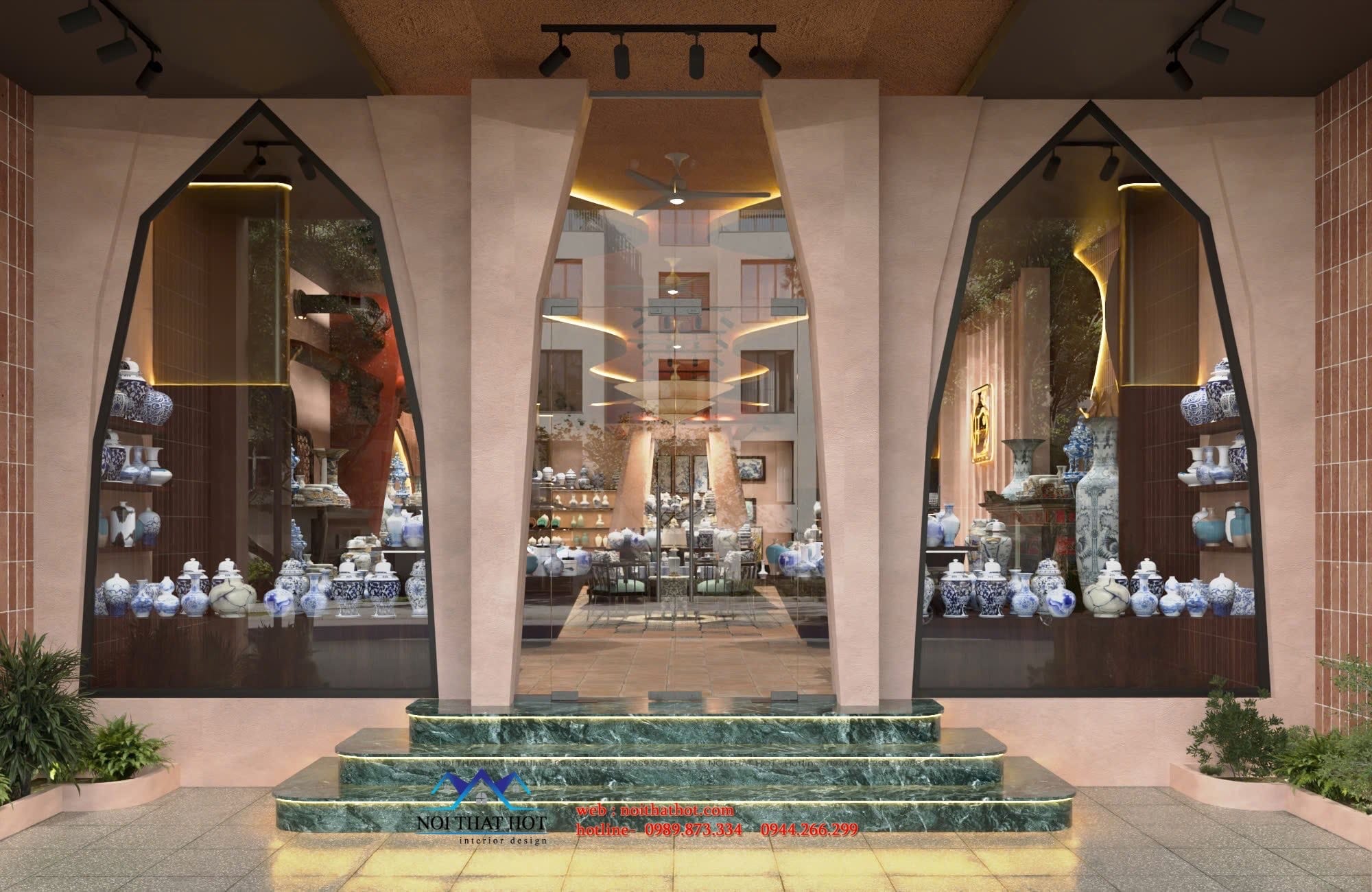 cửa kính showroom