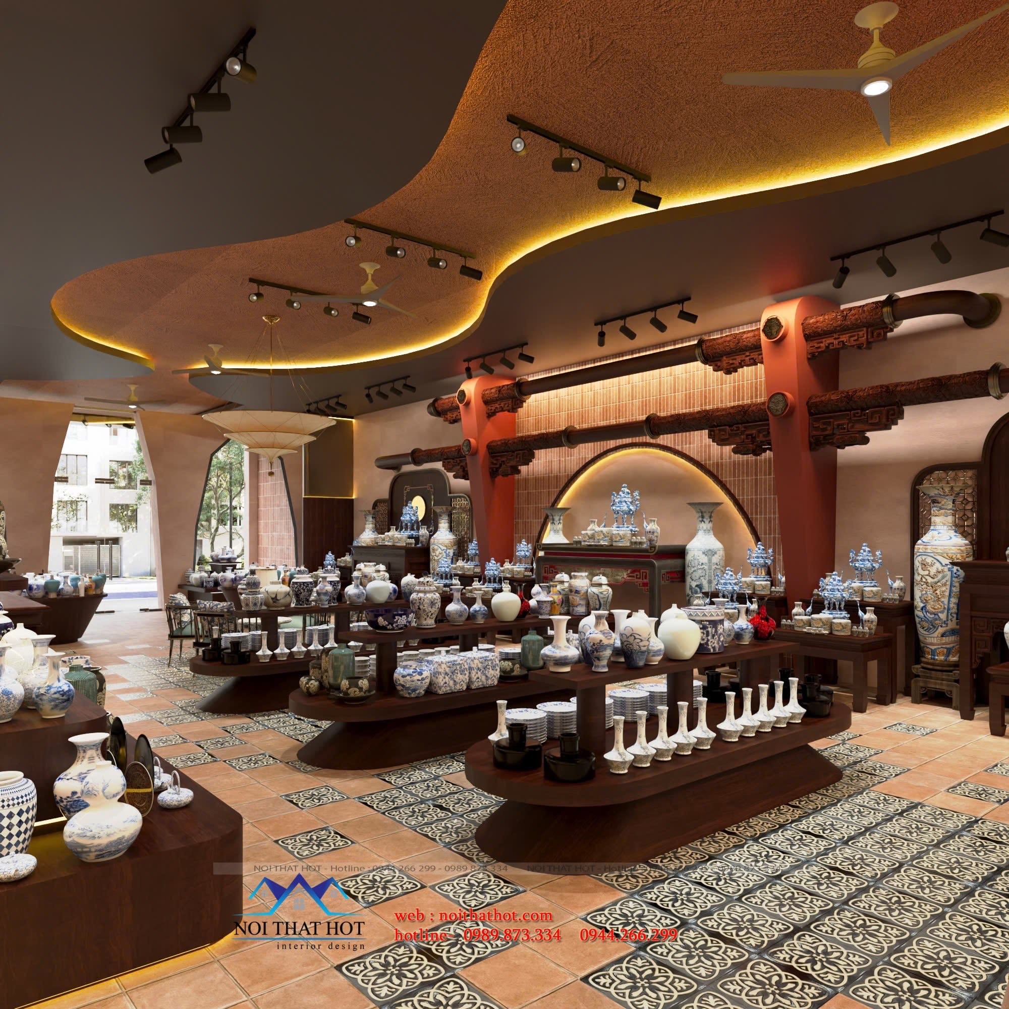 bài trí nội thất showroom