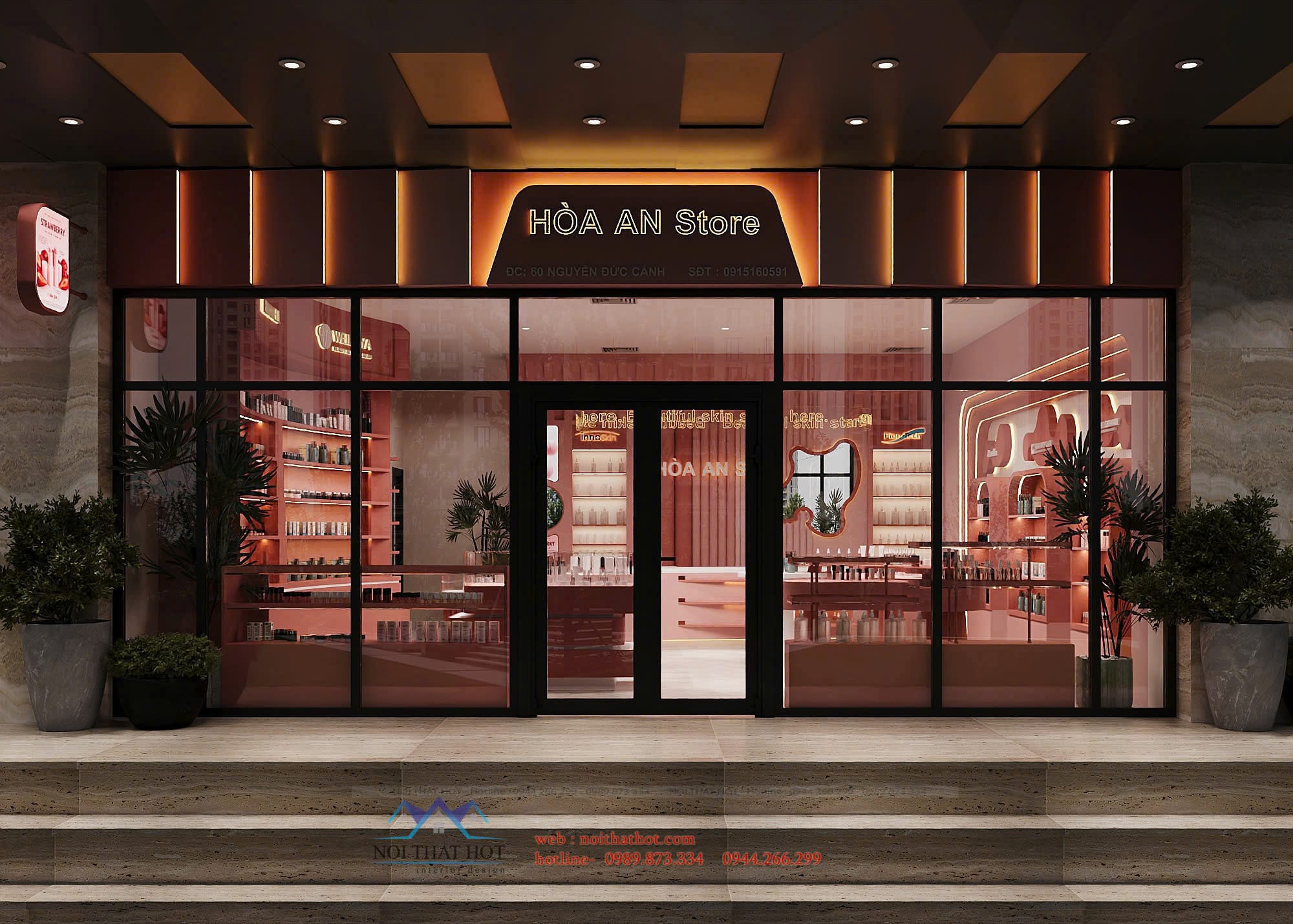 thiết kết mặt tiền cửa hàng