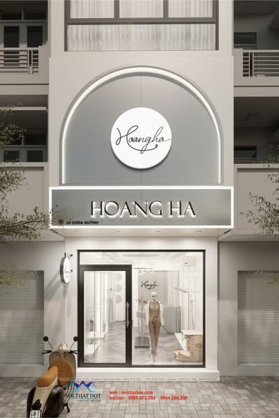 thiết kế mặt tiền shop thời trang