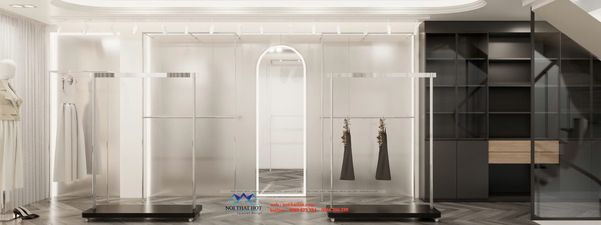 thiết kế nội thất shop thời trang nhỏ