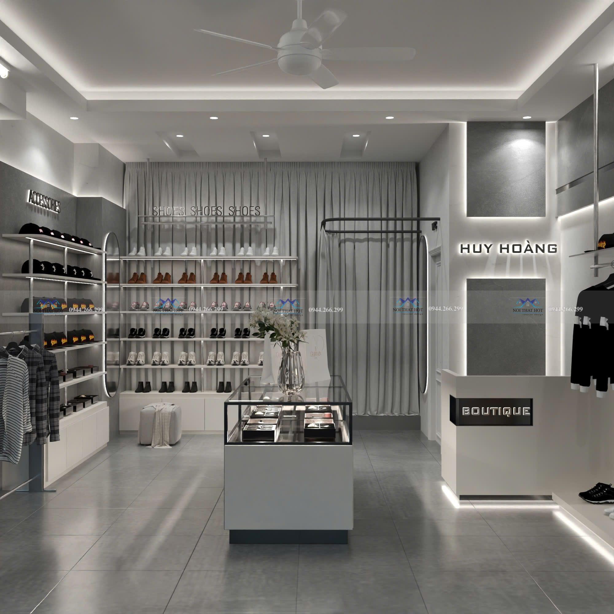thiết kế shop thời trang nam