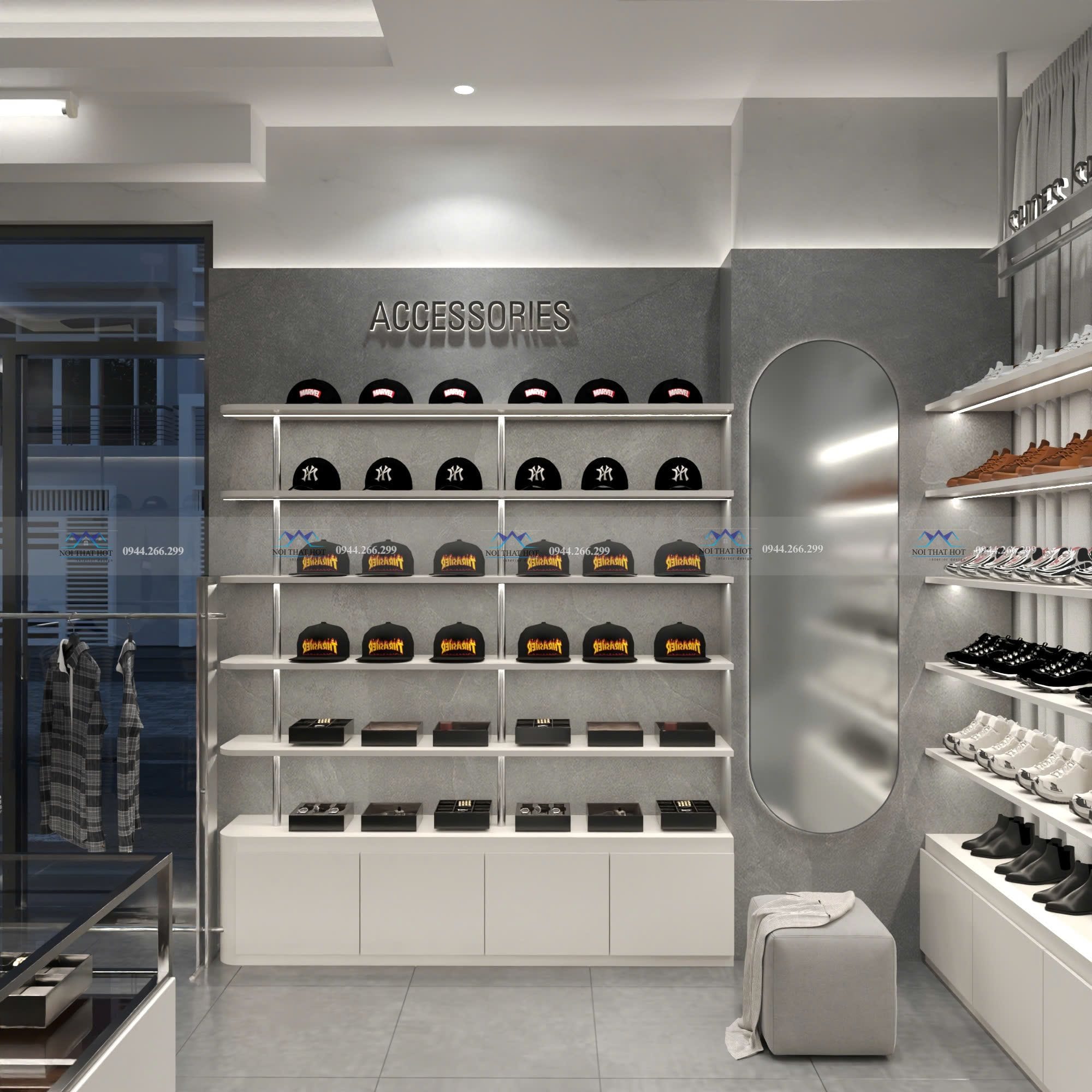 kệ trưng bày shop thời trang